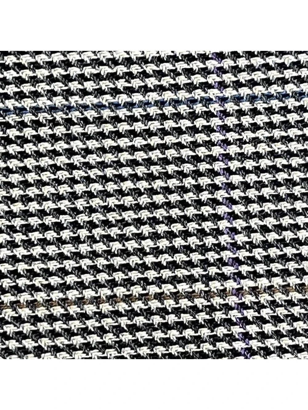 Pronto Uomo Platinum Houndstooth Sport Coat Blazer 48R Black White Purple Wool
